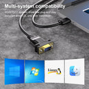 USB-A til RS232 DB9 hankabel til serielle enheder med FTDI Chipset