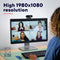 USB Webcam Fuld HD 1080p 30FPS med mikrofon drejelig 360grader base og 45 grader tilt 2MP