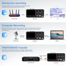 Digital optager til optagelse fra VHS-bånd, videobåndoptager, DVR, DVD, Hi8, DV-afspiller, RCA, CVBS, TV-boks, videokamera, spillekonsoller til USB eller MicroSD-kort