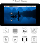 Waveshare 7-tommer touch-skærm til Raspberry Pi 5, 4B, Raspberry Pi 3B+/3B/3A+, CM3/3+/4 og VisionFive2 Core3566, 800 × 480 opløsning med DSI-interface