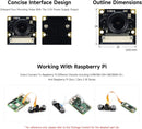 Waveshare Raspberry Pi Camera (F) 5MP OV5647 Night Vision Camera Module Kit Webcam Video 1080p IR Camera for Any Version of Raspberry pi