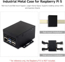 Waveshare industrielt metalkabinet (D) til Raspberry Pi 5