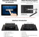 Waveshare industriel HMI alt-i-én 10,1" touchskærm, kompatibel med Raspberry Pi 4 (medfølger), understøtter dobbelt 4K HDMI-udgang