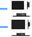 Waveshare industriel HMI alt-i-én 10,1" touchskærm, kompatibel med Raspberry Pi 4 (medfølger), understøtter dobbelt 4K HDMI-udgang