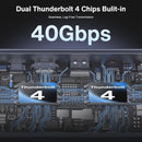 iVANKY 20-i-1 Dockingstation FusionDock Max 1, Thunderbolt 4 til Mac M1/M2/M3/M4, Fire 6K@60Hz skærme, 2x HDMI, 7x USB 10Gbps, 2.5GbE, 96W PD, SD/TF 4.0, 40G, Windows inkompatibel